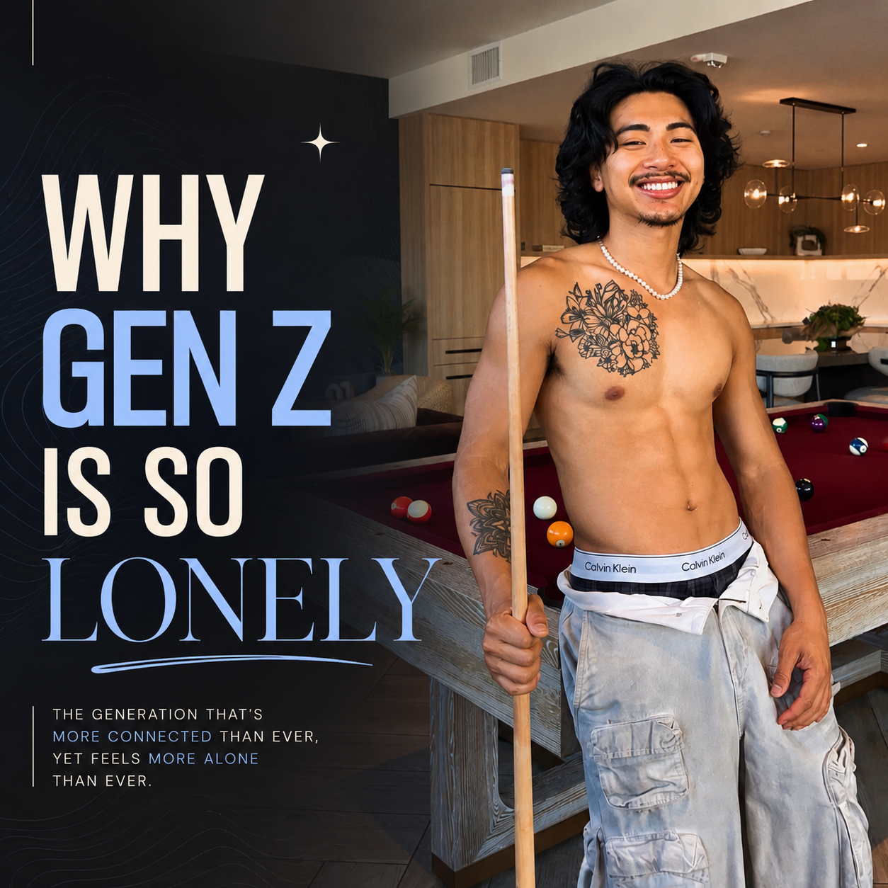 Young Gen Z man sitting alone in a city at night reflecting on loneliness, social media, and modern relationships